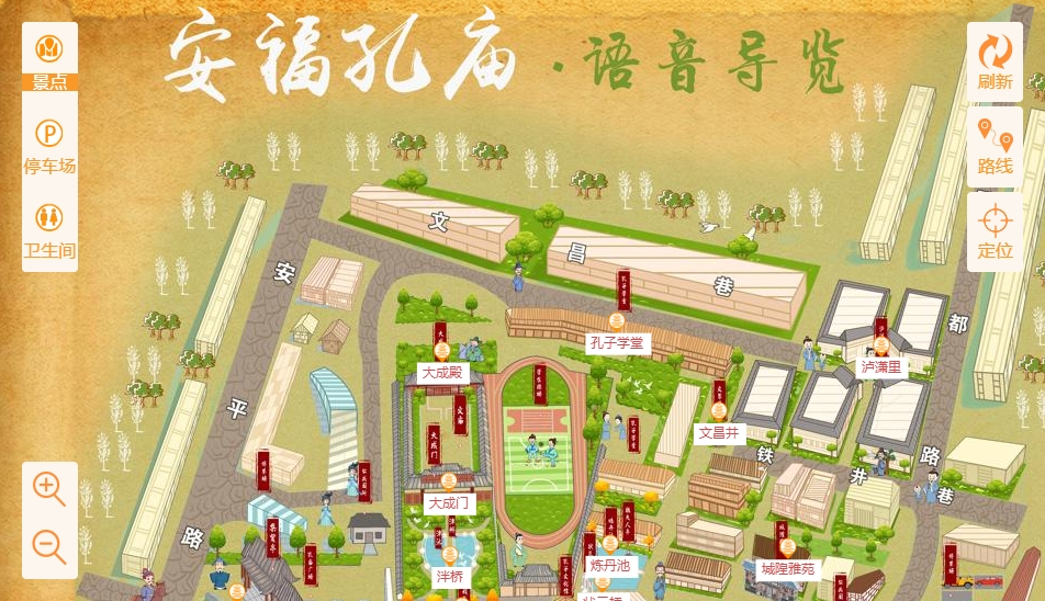 鄄城手绘地图：智慧景区智能化服务的延伸